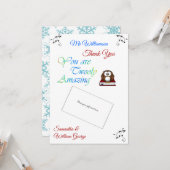 Niedliche zwei Phantastisch Danke an den Karteninh Karte (Vorderseite/Rückseite Beispiel)