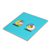 Niedliche Zwei-Schafe-Freundschaft Fliese (Seite)