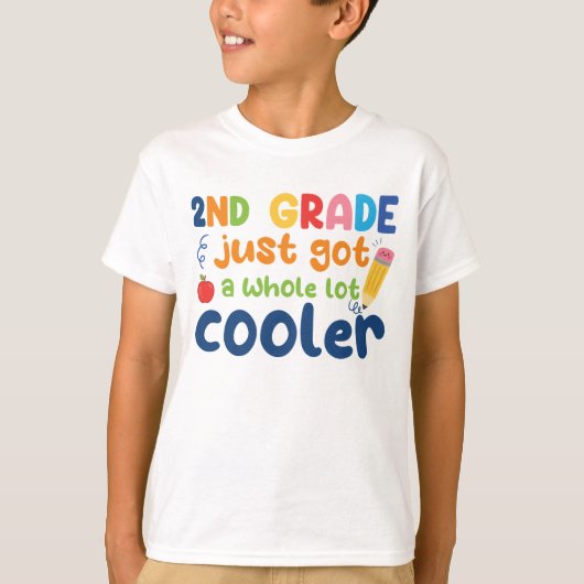 Niedliche Zweite Klasse got einfach viel cooler T-Shirt (Vorderseite)
