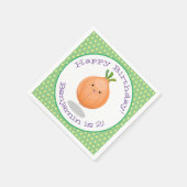 Niedliche Zwiebel-Cartoon-Abbildung Serviette (Ecke)