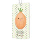 Niedliche Zwiebelgrün-Cartoon-Abbildung Autolufterfrischer (Links)