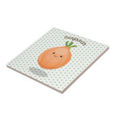 Niedliche Zwiebelgrün-Cartoon-Abbildung Fliese (Seite)