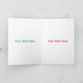 Niedliche Zwiebelgrün-Cartoon-Abbildung Karte (Innenseite)