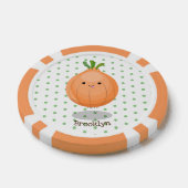 Niedliche Zwiebelgrün-Cartoon-Abbildung Pokerchips (Einzeln)