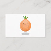 Niedliche Zwiebelgrün-Cartoon-Abbildung Visitenkarte (Rückseite)