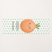 Niedliche Zwiebelgrün-Cartoon-Abbildung Yogamatte (Rückseite (Horizontal))