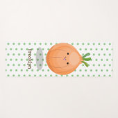 Niedliche Zwiebelgrün-Cartoon-Abbildung Yogamatte (Vorderseite (Horizontal))