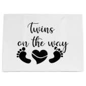Niedliche Zwillinge Wortart unisex Große Geschenktüte (Vorderseite)