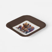 Niedliche Zwillingsbären-Babydusche Pappteller (Gewinkelt)