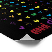 Niedlichen 100. Tag Schülermädchen Kinder geben 10 Poster (Ecke)