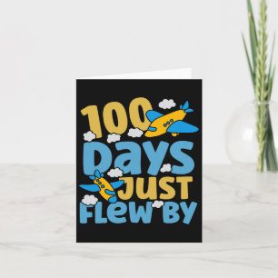 Niedlichen 100 Tage fliegen mit dem Flugzeug 100 T Karte