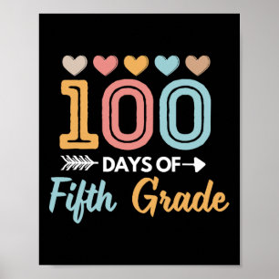 Niedlichen 100 Tage Lehrerstuhl Kinder Poster