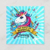 Niedlichen 100 Tage Magische Schulbildung Begleitkarte (Vorderseite)