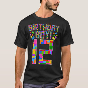 Niedlichen 12. Geburtstag 12 Jahre alte Blockjunge T-Shirt