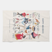 Niedlichen 12 Tage Weihnachts-Klassik Geschirrtuch (Horizontal)