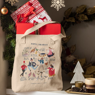 Niedlichen 12 Tage Weihnachts-Klassik Tragetasche