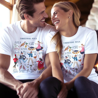 Niedlichen 12 Tage Weihnachts Klassisch Traditione T-Shirt