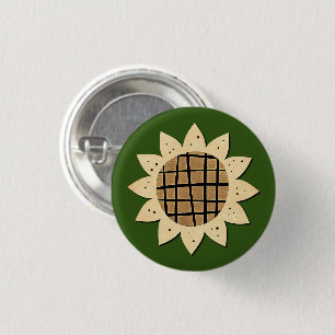 Niedlichen 1960er Jahre Vintager SunFlower Garden Button