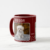 Niedlichen 2 Hunde Foto mit Namen des Sternmusters Tasse (Vorderseite Links)