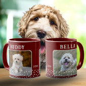Niedlichen 2 Hunde Foto mit Namen des Sternmusters Tasse