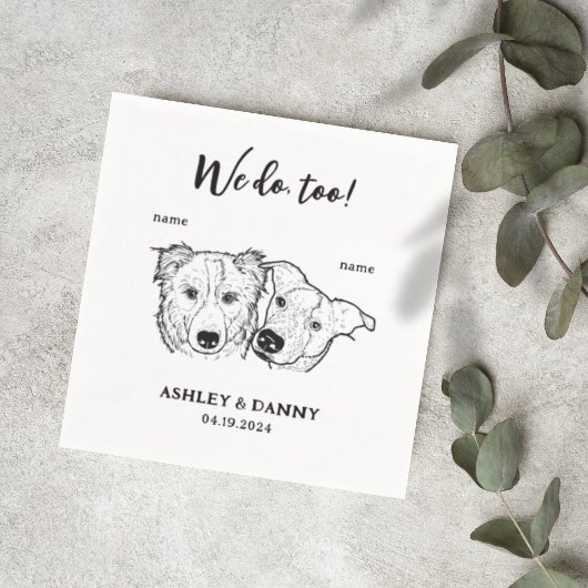 Niedlichen 2 Hunde Haustiere Wir machen zu Cocktai Serviette