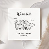 Niedlichen 2 Hunde Haustiere Wir machen zu Cocktai Serviette