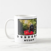 Niedlichen 2 Hunde Schwarze Paws Foto Keepake Kaffeetasse (Links)