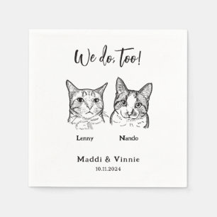 Niedlichen 2 Katzen Gesichtspferd machen wir zu Sk Serviette