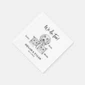 Niedlichen 3 Pet Zeichnungen machen wir zu Hunde C Serviette (Ecke)