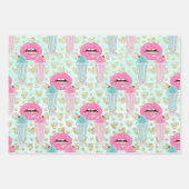 Niedlichen 50er Jahre, Retro-Muster Geschenkpapier Set (Vorderseite)