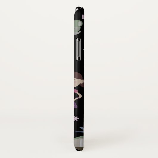 Niedlichen 50er-Kinder retro-Illustrationsmuster Case-Mate iPhone Hülle (Hinten/Rechts)