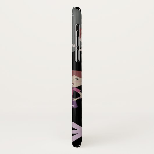 Niedlichen 50er-Kinder retro-Illustrationsmuster Case-Mate iPhone Hülle (Hinten/Links)