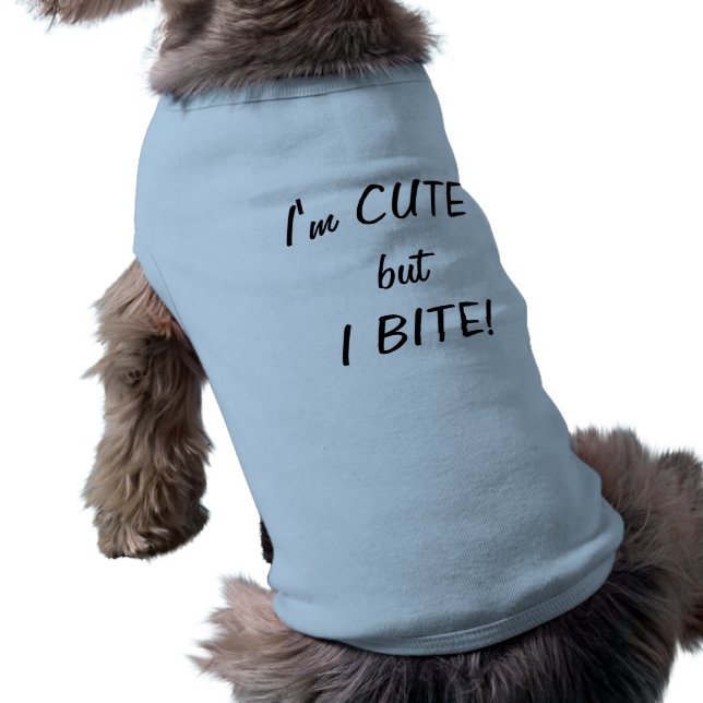 Niedlichen aber ich beiße Hundeshirt T-Shirt (Schwarz)