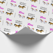 Niedlichen andere Tanten Tante Unicorn Muster Gebu Geschenkpapier (Ecke)