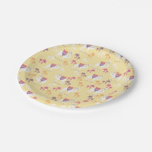 Niedlichen Camel-Paper-Teller Pappteller (Schrägansicht)