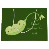 niedlichen drei Erbsen hinzufügen Texttriplette Große Geschenktüte (Vorderseite)