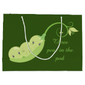 niedlichen drei Erbsen hinzufügen Texttriplette Große Geschenktüte (Rückseite)