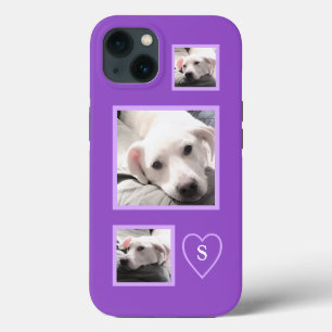 Niedlichen drei Fotos ermüdeter weißer Welpenhund Case-Mate iPhone Hülle