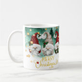 Niedlichen drei Gnomes frohe Weihnachtswälder Kaffeetasse (Links)