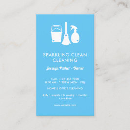 Niedlichen einseitige, blaue, weiße Reinigungsmitt Visitenkarte