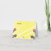 Niedlichen farbigen grafischen Kindergeburtstag hi Karte (Rückseite)