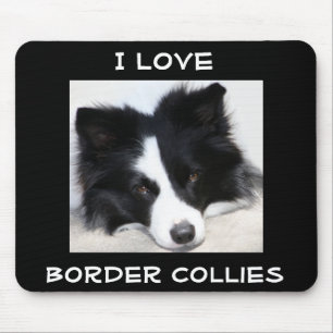 Niedlichen I Liebe Grenz Colliese Welpen Hund Mous Mousepad