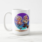 Niedlichen Ihre Großeltern fügen Text hinzu Kaffeetasse (Links)