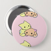Niedlichen kleine Kätzchen in Rosa Button (Vorne & Hinten)