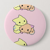Niedlichen kleine Kätzchen in Rosa Button (Vorderseite)