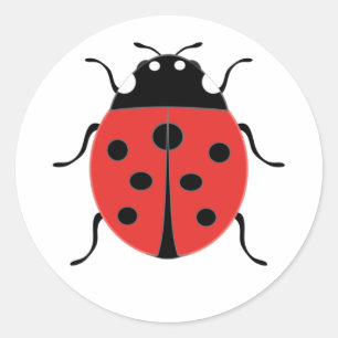 Niedlichen kleine Ladybug-Aufkleber! Runder Aufkleber