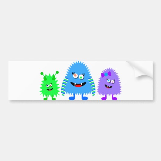 Niedlichen kleine Monster Autoaufkleber (Vorne)