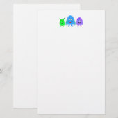 Niedlichen kleine Monster Briefpapier (Vorne/Hinten)
