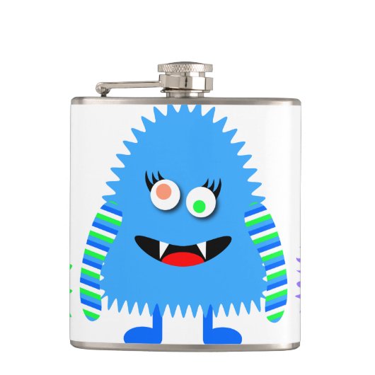 Niedlichen kleine Monster Flachmann (Vorderseite)