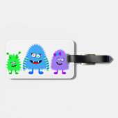 Niedlichen kleine Monster Gepäckanhänger (Rückseite horizontal)